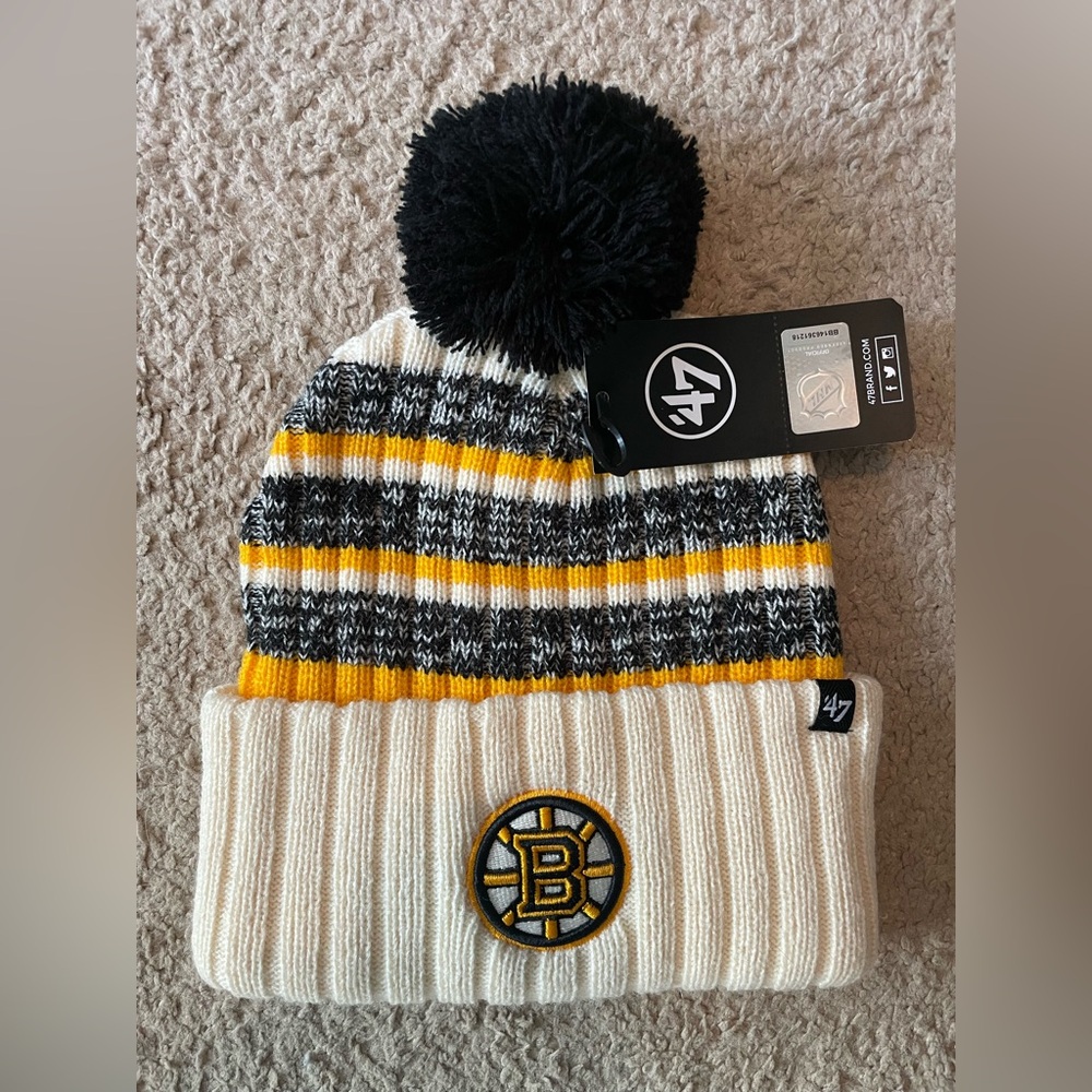 47 Brand Black and Yellow Striped Beanie